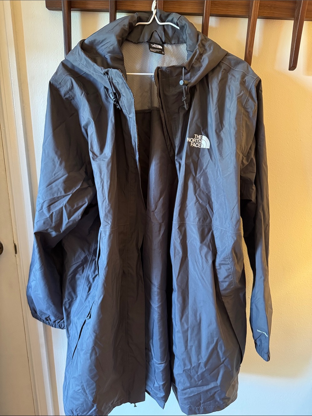 The North Face Women's Dark Gray Hooded Rain Jacket